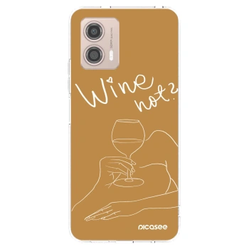 Picasee silikónový prehľadný obal pre Motorola Moto G53 5G - Wine not