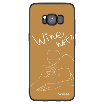 Picasee silikónový čierny obal pre Samsung Galaxy S8 G950F - Wine not