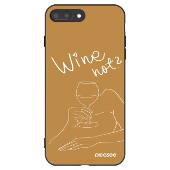 Picasee silikónový čierny obal pre Apple iPhone 8 Plus - Wine not