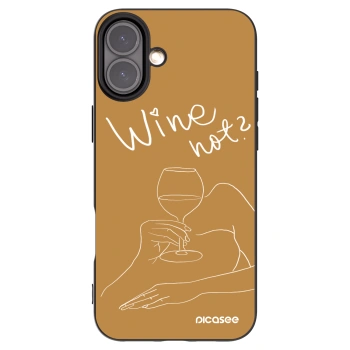 Picasee silikónový čierny obal pre Apple iPhone 16 Plus - Wine not