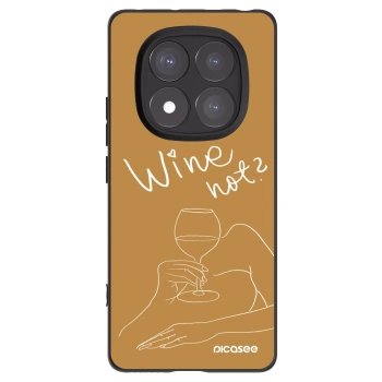 Picasee silikónový čierny obal pre Xiaomi Redmi Note 14 Pro+ 5G - Wine not