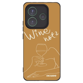 Picasee silikónový čierny obal pre Xiaomi Redmi Note 14 5G - Wine not