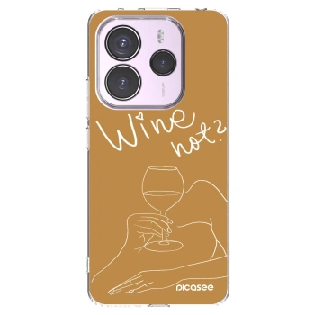 Picasee silikónový prehľadný obal pre Xiaomi Redmi Note 14 5G - Wine not