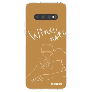 Picasee silikónový prehľadný obal pre Samsung Galaxy S10 Plus G975 - Wine not