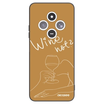 Picasee silikónový čierny obal pre Xiaomi Redmi 14C - Wine not
