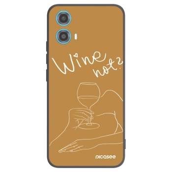 Picasee silikónový čierny obal pre Motorola Moto G34 5G - Wine not