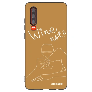 Picasee silikónový čierny obal pre Huawei P30 - Wine not