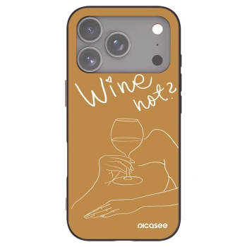 Picasee silikónový čierny obal pre Apple iPhone 17 Pro - Wine not