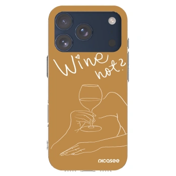 Picasee silikónový prehľadný obal pre Apple iPhone 17 Pro - Wine not