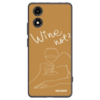 Picasee silikónový čierny obal pre Motorola Moto E14 - Wine not