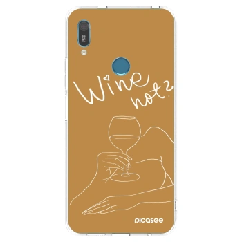 Picasee silikónový prehľadný obal pre Huawei Y6 2019 - Wine not