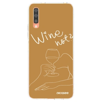 Picasee silikónový prehľadný obal pre Samsung Galaxy A70 A705F - Wine not