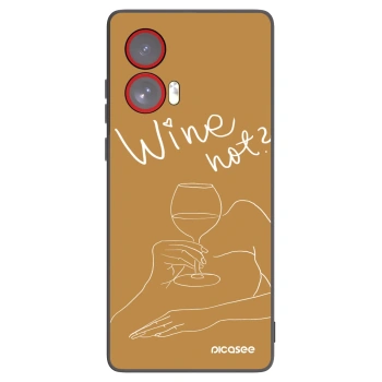 Picasee silikónový čierny obal pre Motorola Edge 50 Fusion - Wine not