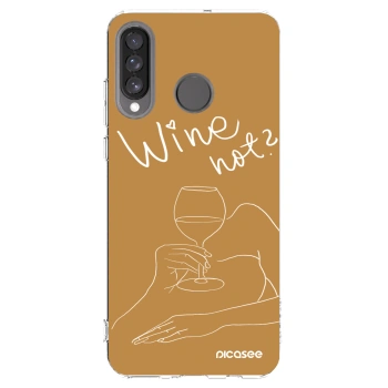 Picasee silikónový prehľadný obal pre Huawei P30 Lite - Wine not