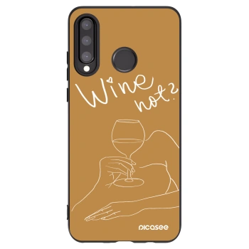 Picasee silikónový čierny obal pre Huawei P30 Lite - Wine not