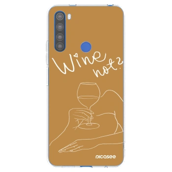 Picasee silikónový prehľadný obal pre Xiaomi Redmi Note 8T - Wine not