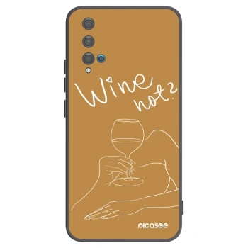 Picasee silikónový čierny obal pre Huawei Nova 5T - Wine not