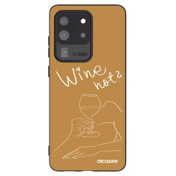 Picasee silikónový čierny obal pre Samsung Galaxy S20 Ultra 5G G988F - Wine not