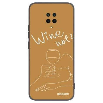 Picasee silikónový čierny obal pre Xiaomi Redmi Note 9 Pro - Wine not