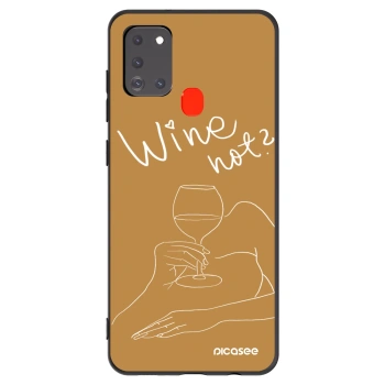 Picasee silikónový čierny obal pre Samsung Galaxy A21s - Wine not