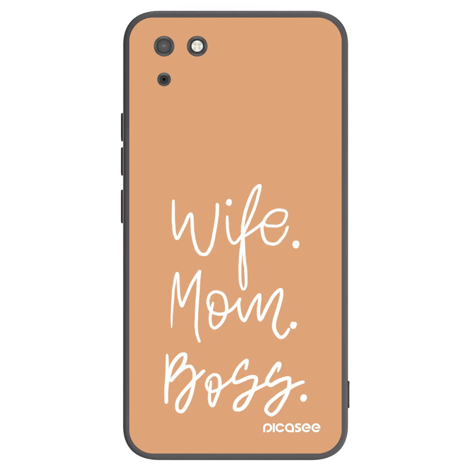 Picasee silikónový čierny obal pre Huawei Y5P - Boss Mama