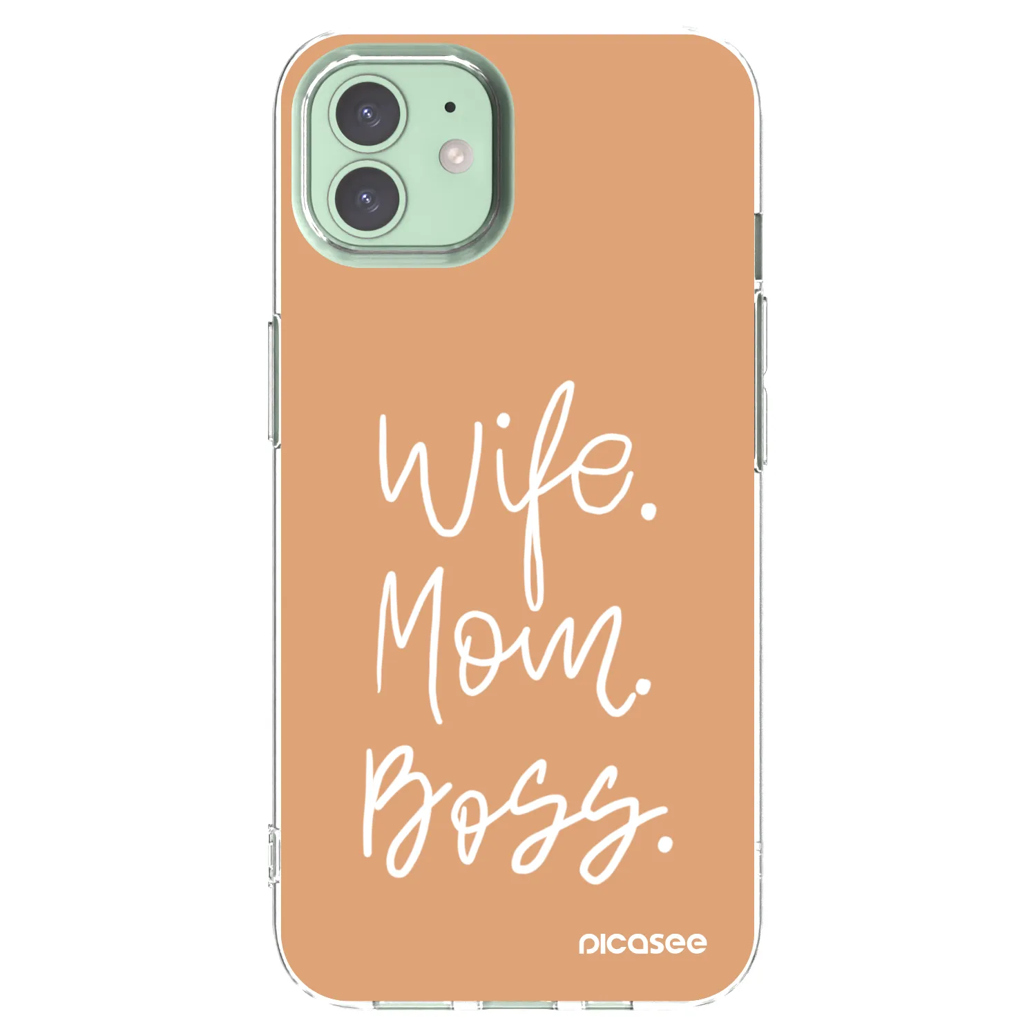 Silikónový prehľadný obal pre Apple iPhone 12 - Boss Mama
