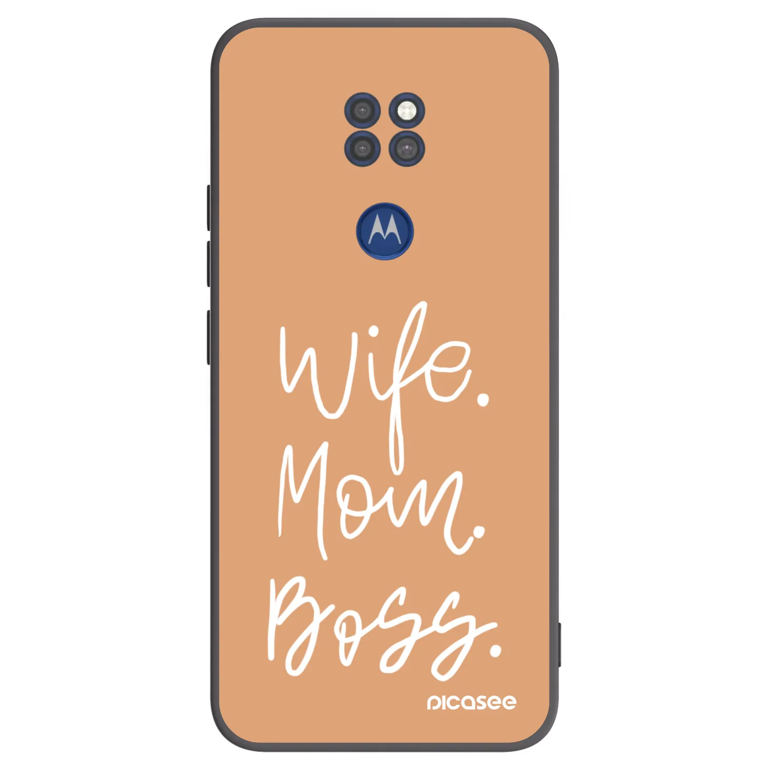 Picasee silikónový čierny obal pre Motorola Moto G9 Play - Boss Mama