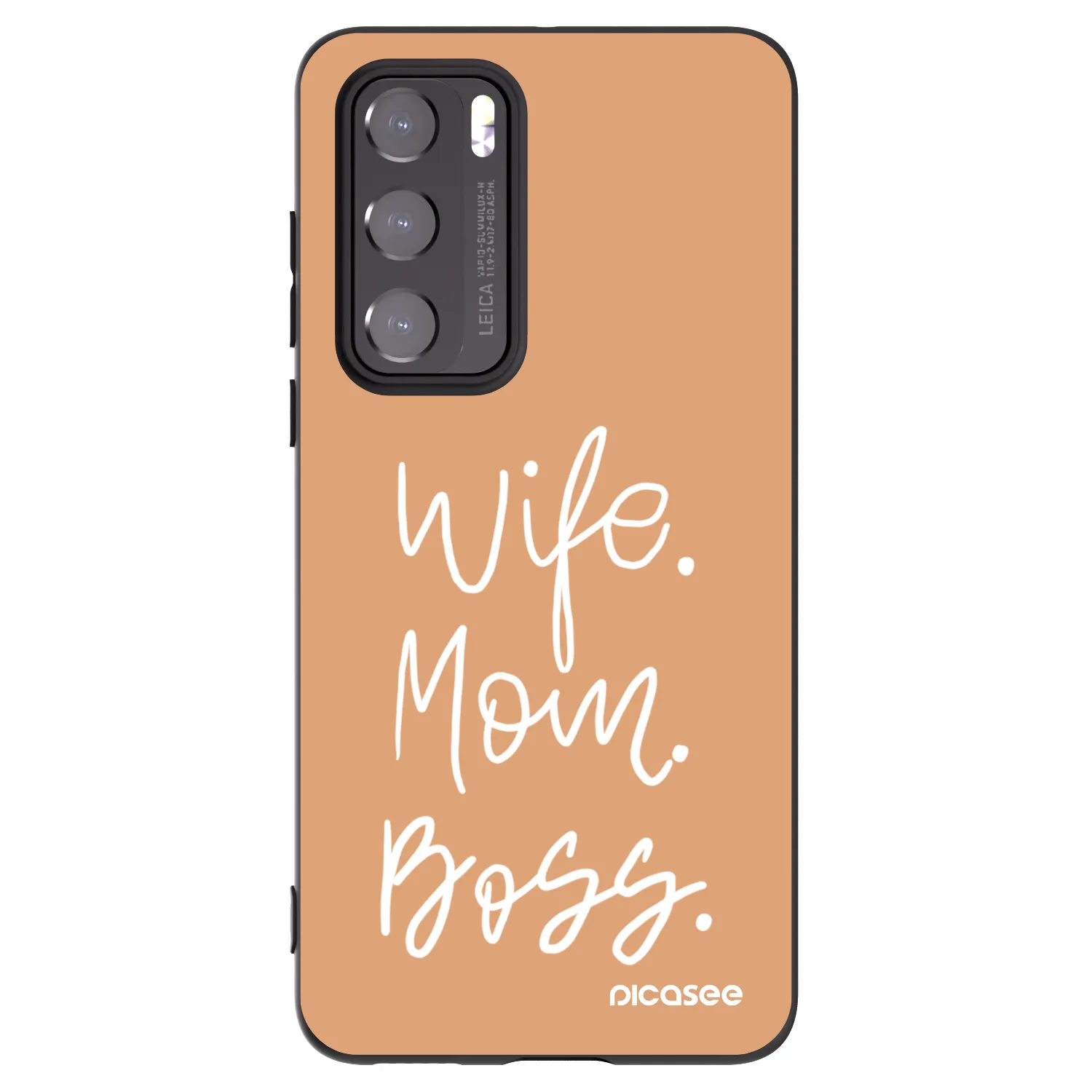 Picasee silikónový čierny obal pre Huawei P40 - Boss Mama