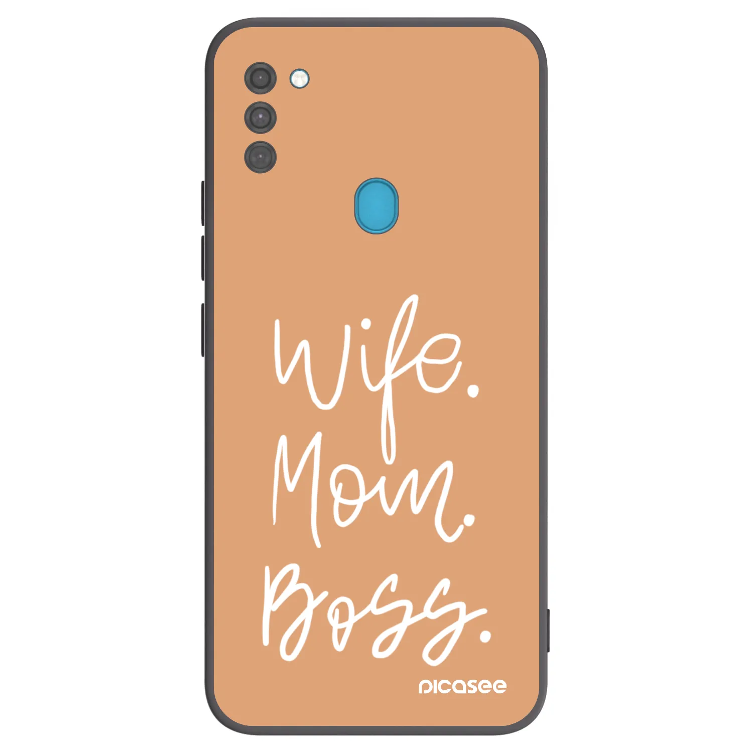 Picasee silikónový čierny obal pre Samsung Galaxy M11 - Boss Mama