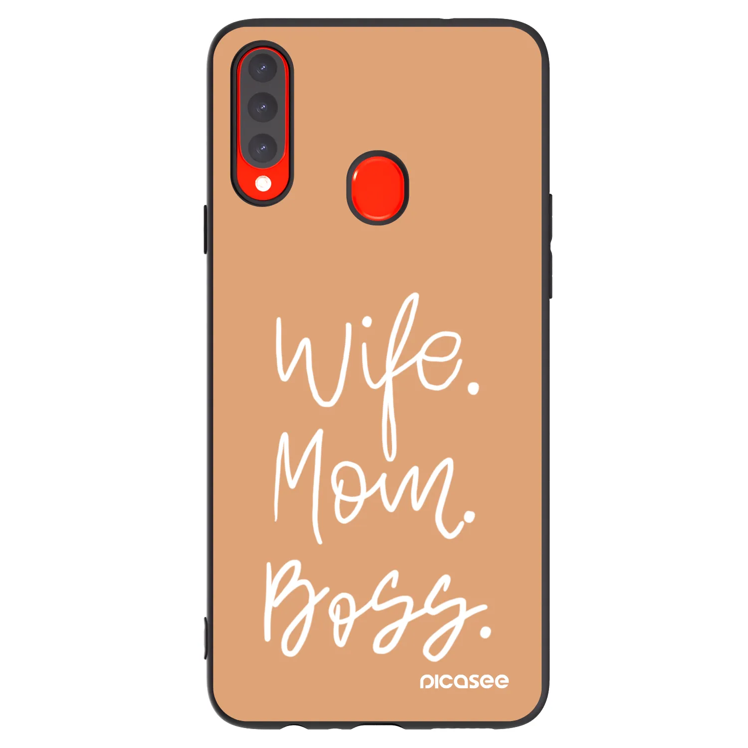 Picasee silikónový čierny obal pre Samsung Galaxy A20s - Boss Mama