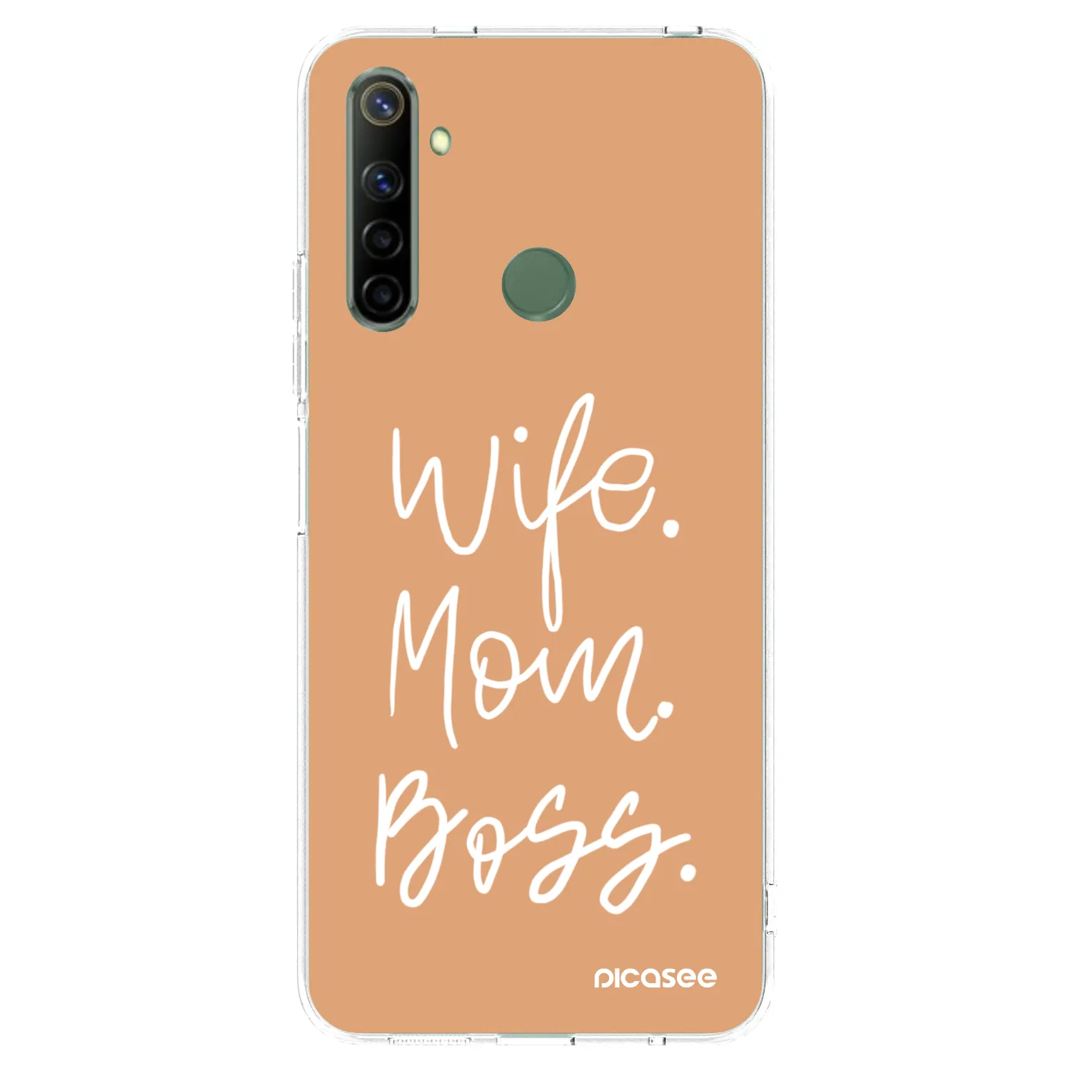 Picasee silikónový prehľadný obal pre Realme 6i - Boss Mama