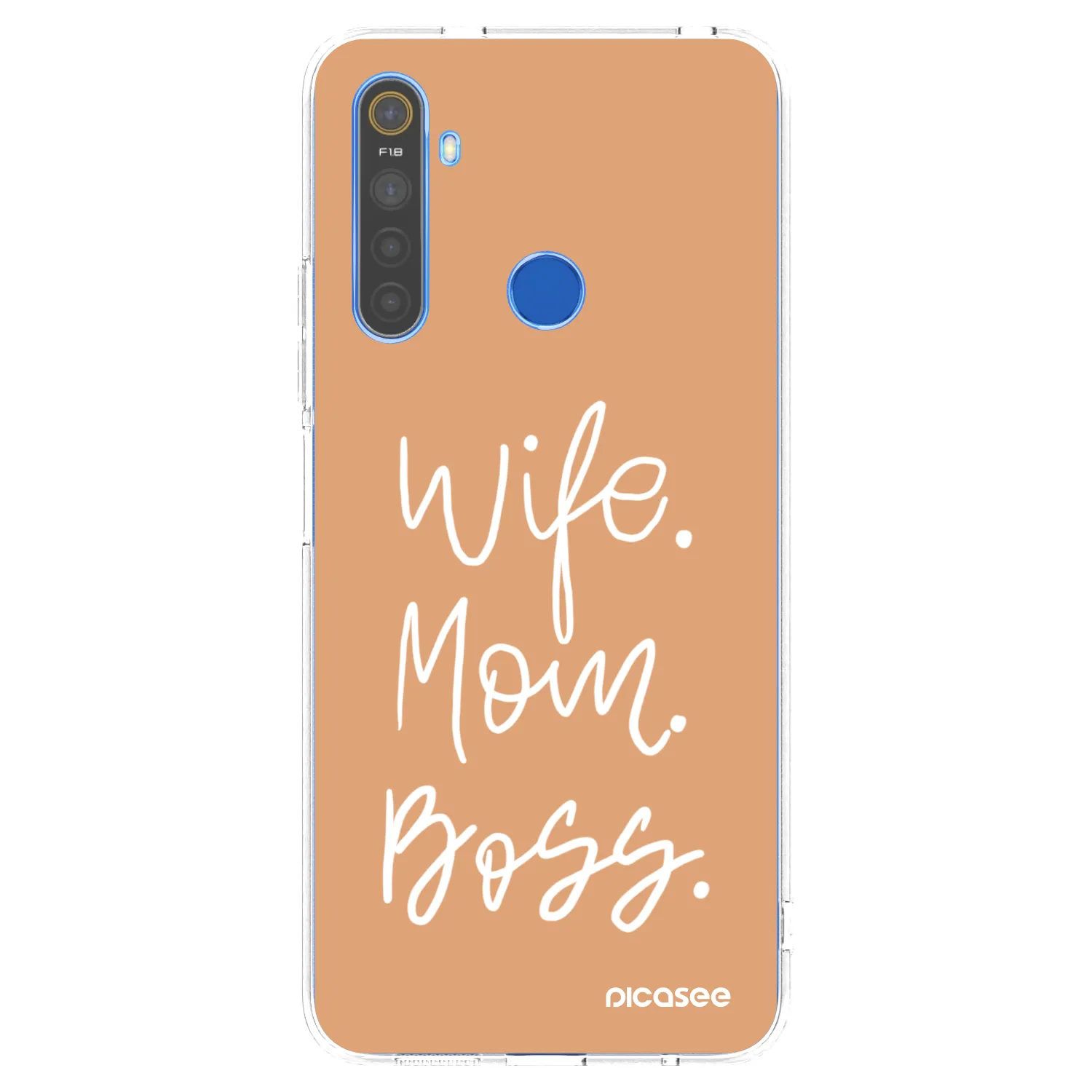 Picasee silikónový prehľadný obal pre Realme 5 - Boss Mama