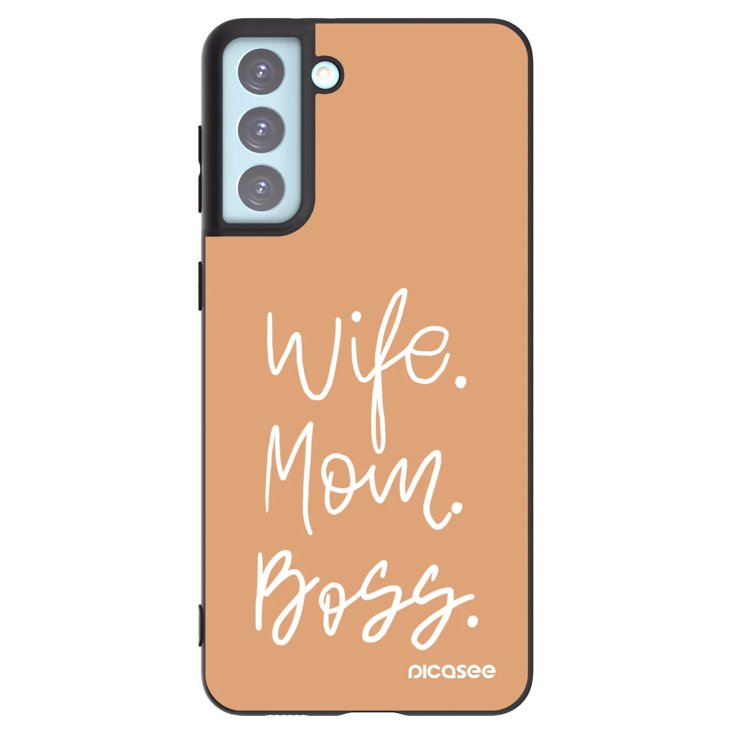 Picasee silikónový čierny obal pre Samsung Galaxy S21+ 5G G996F - Boss Mama