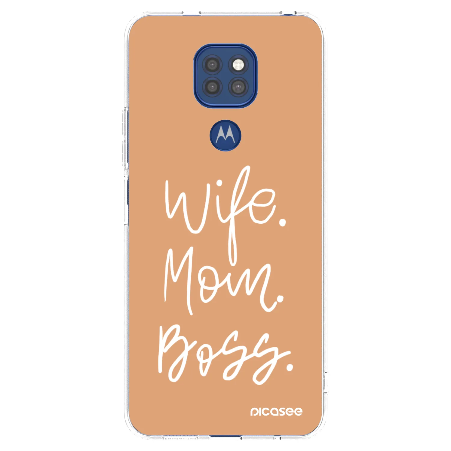 Silikónový prehľadný obal pre Motorola Moto G9 Play - Boss Mama