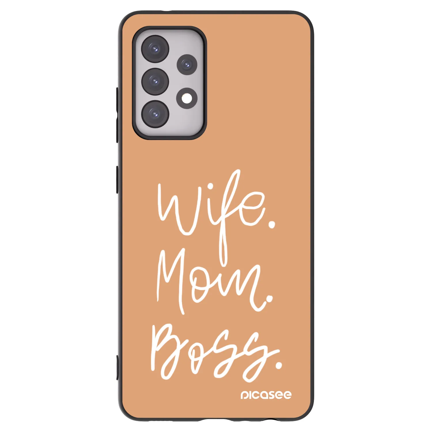 Picasee silikónový čierny obal pre Samsung Galaxy A52 5G A525F - Boss Mama