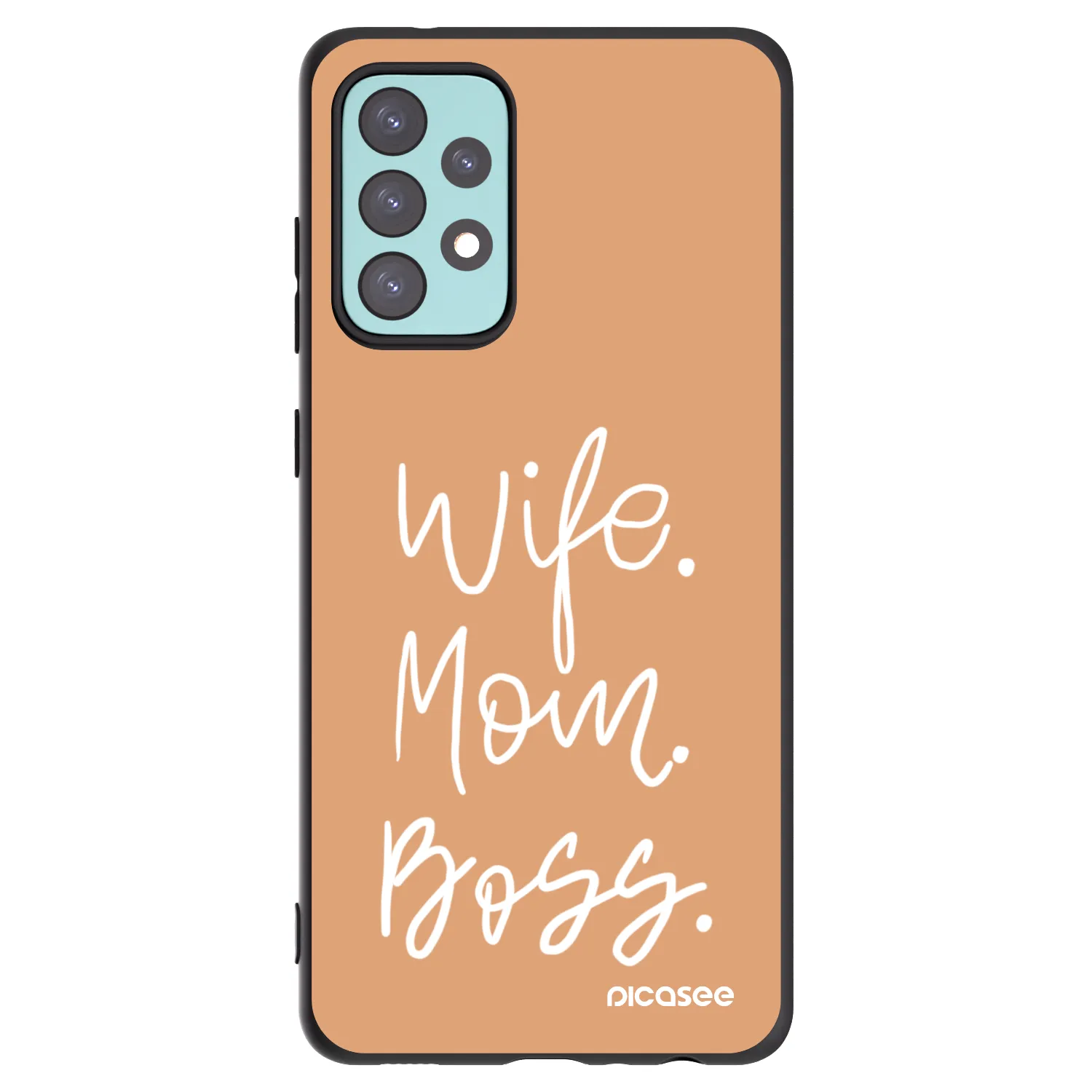 Picasee silikónový čierny obal pre Samsung Galaxy A72 A725F - Boss Mama