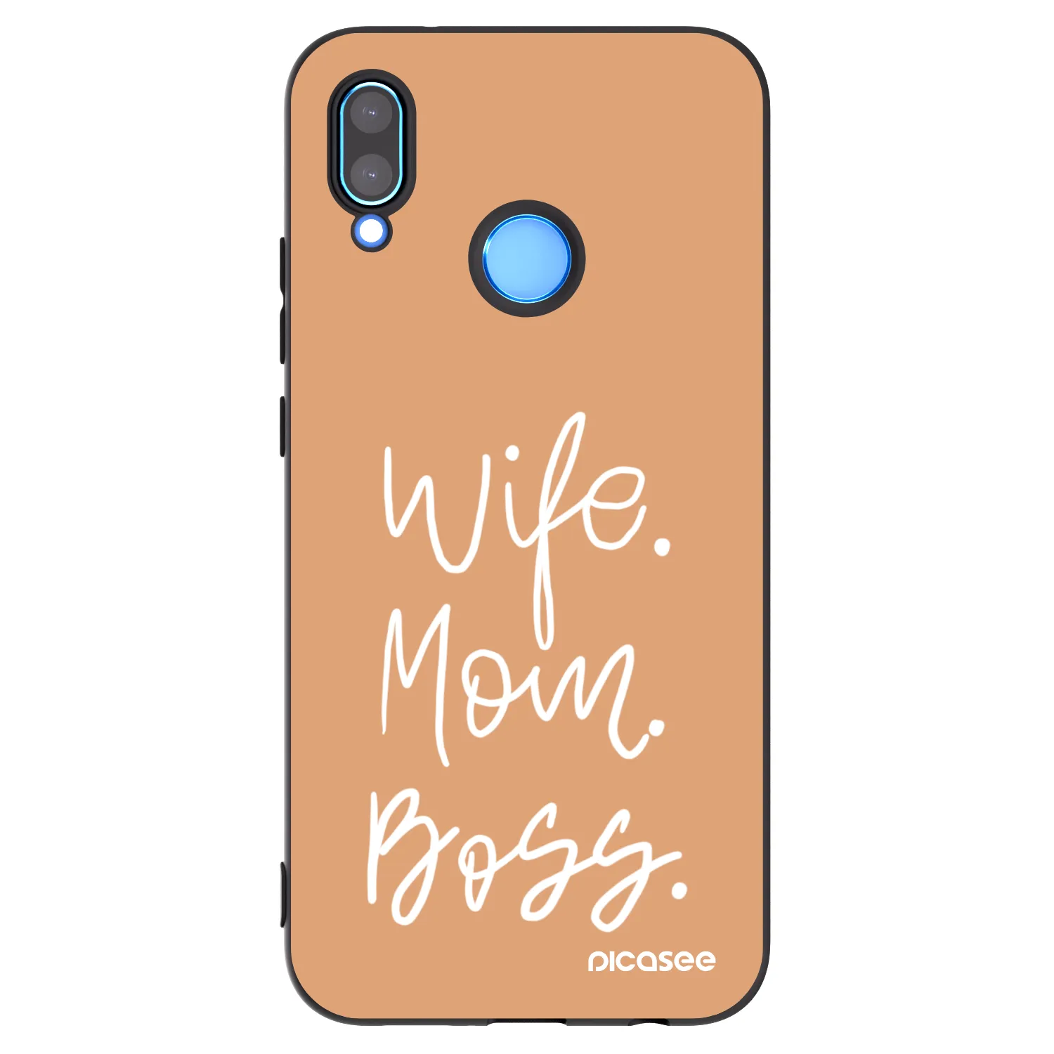 Picasee silikónový čierny obal pre Huawei P20 Lite - Boss Mama