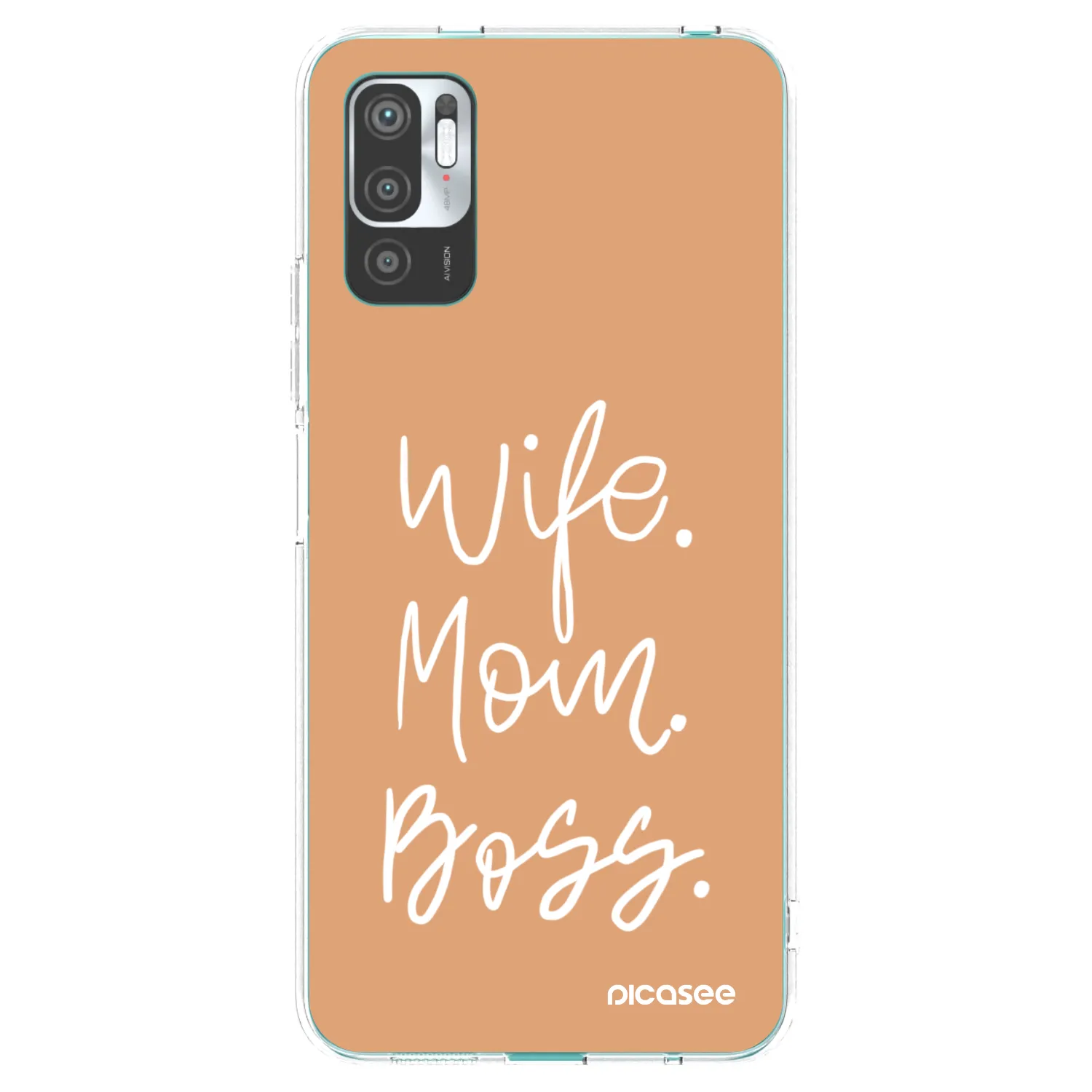 Picasee silikónový prehľadný obal pre Xiaomi Redmi Note 10 5G - Boss Mama