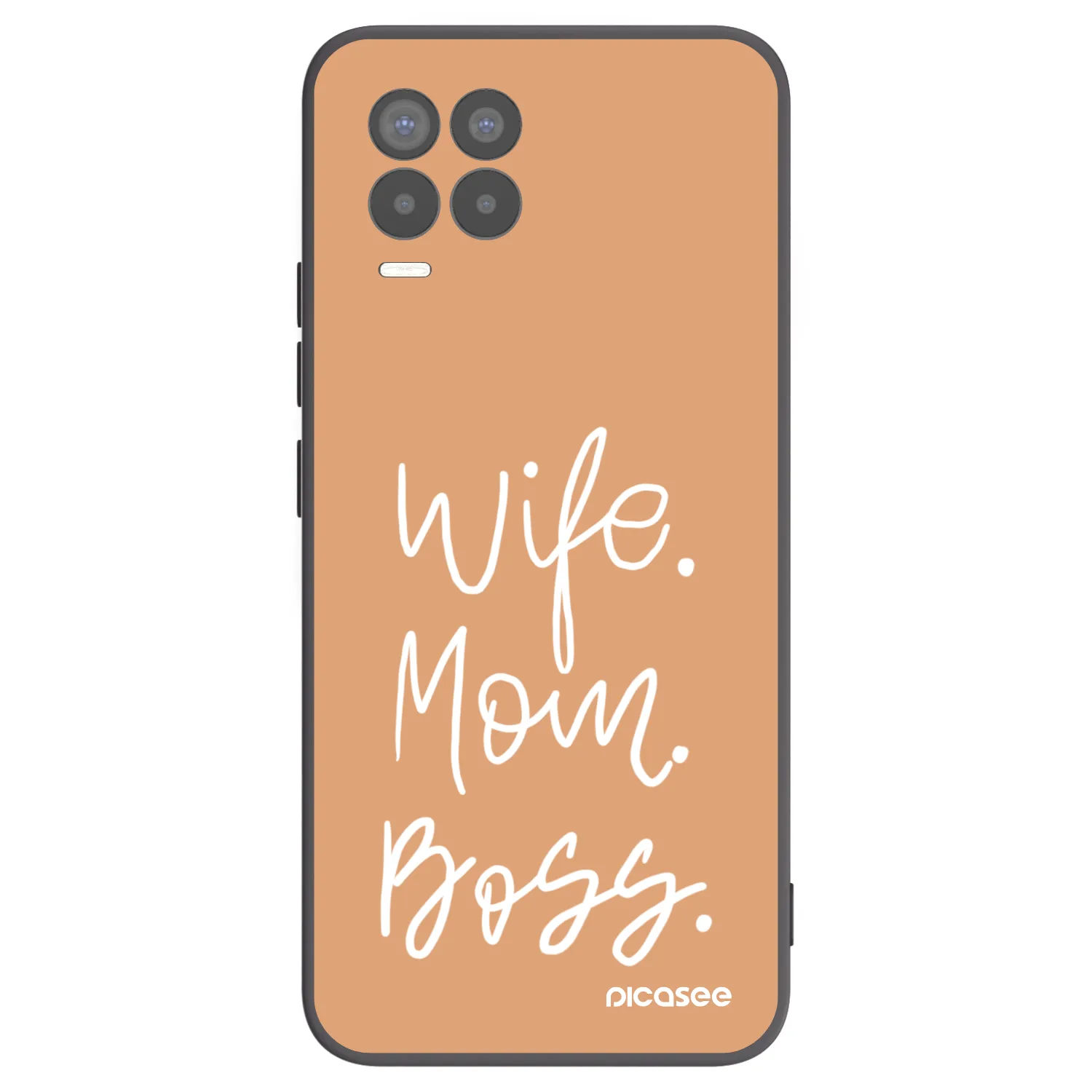 Picasee silikónový čierny obal pre Realme 8 Pro - Boss Mama