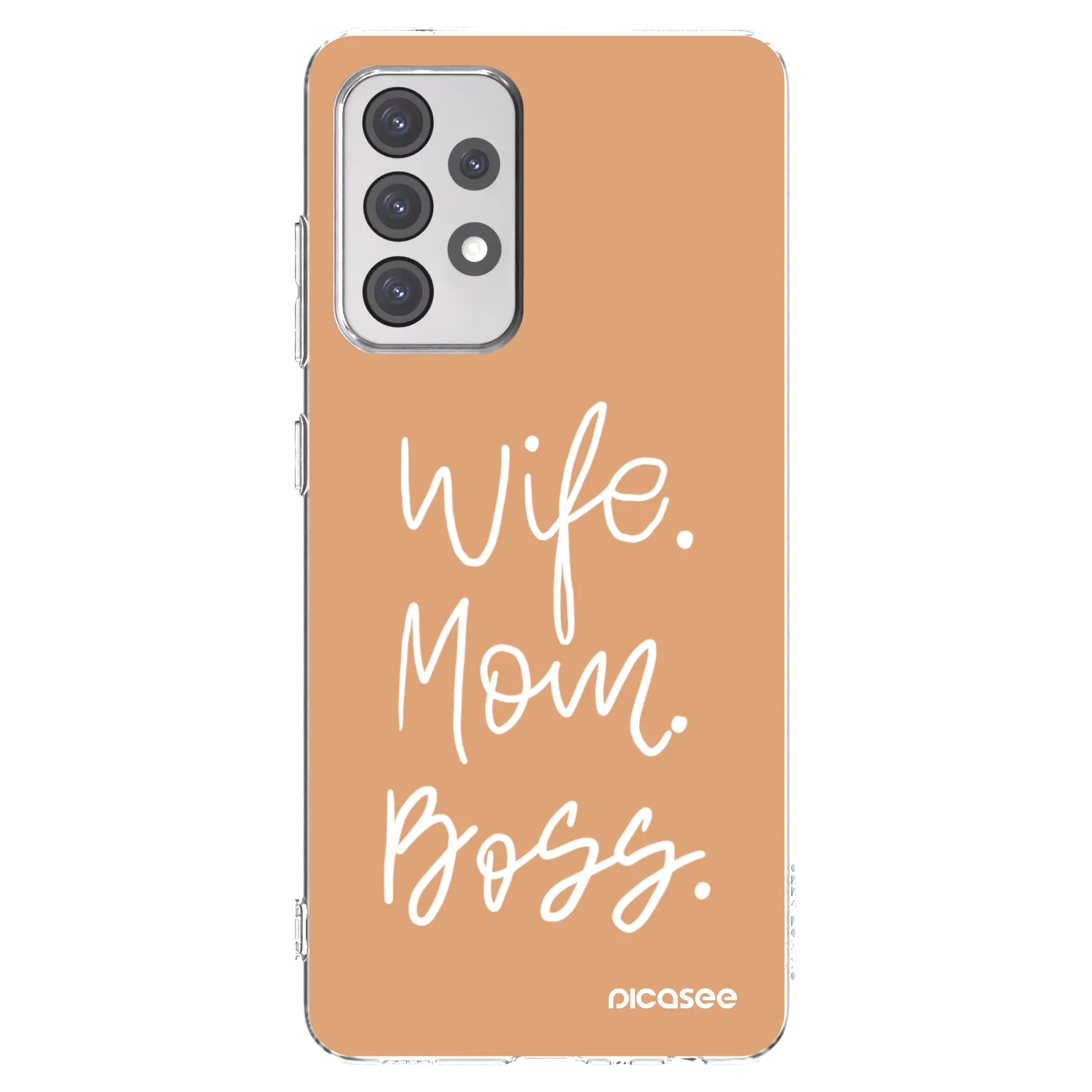 Picasee silikónový prehľadný obal pre Samsung Galaxy A52s 5G A528B - Boss Mama