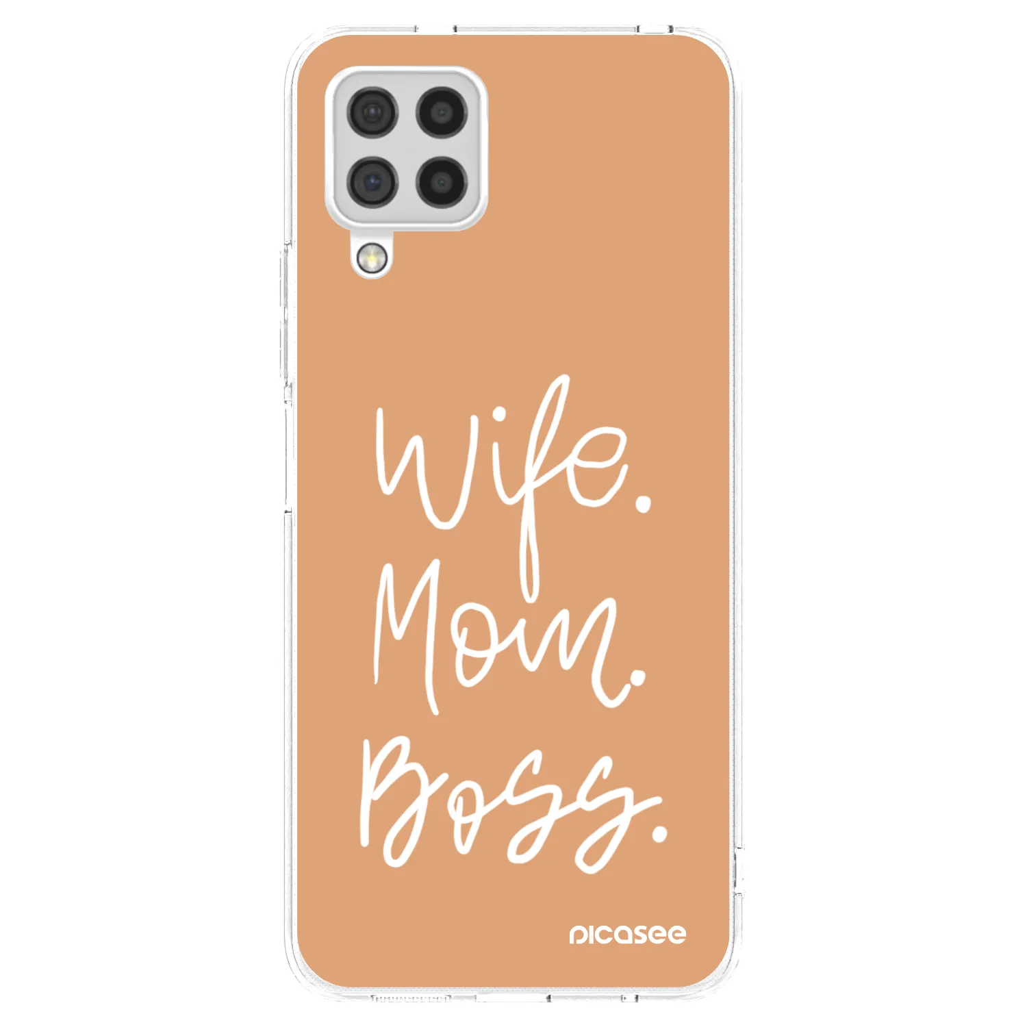 Picasee silikónový prehľadný obal pre Samsung Galaxy A22 A225F 4G - Boss Mama