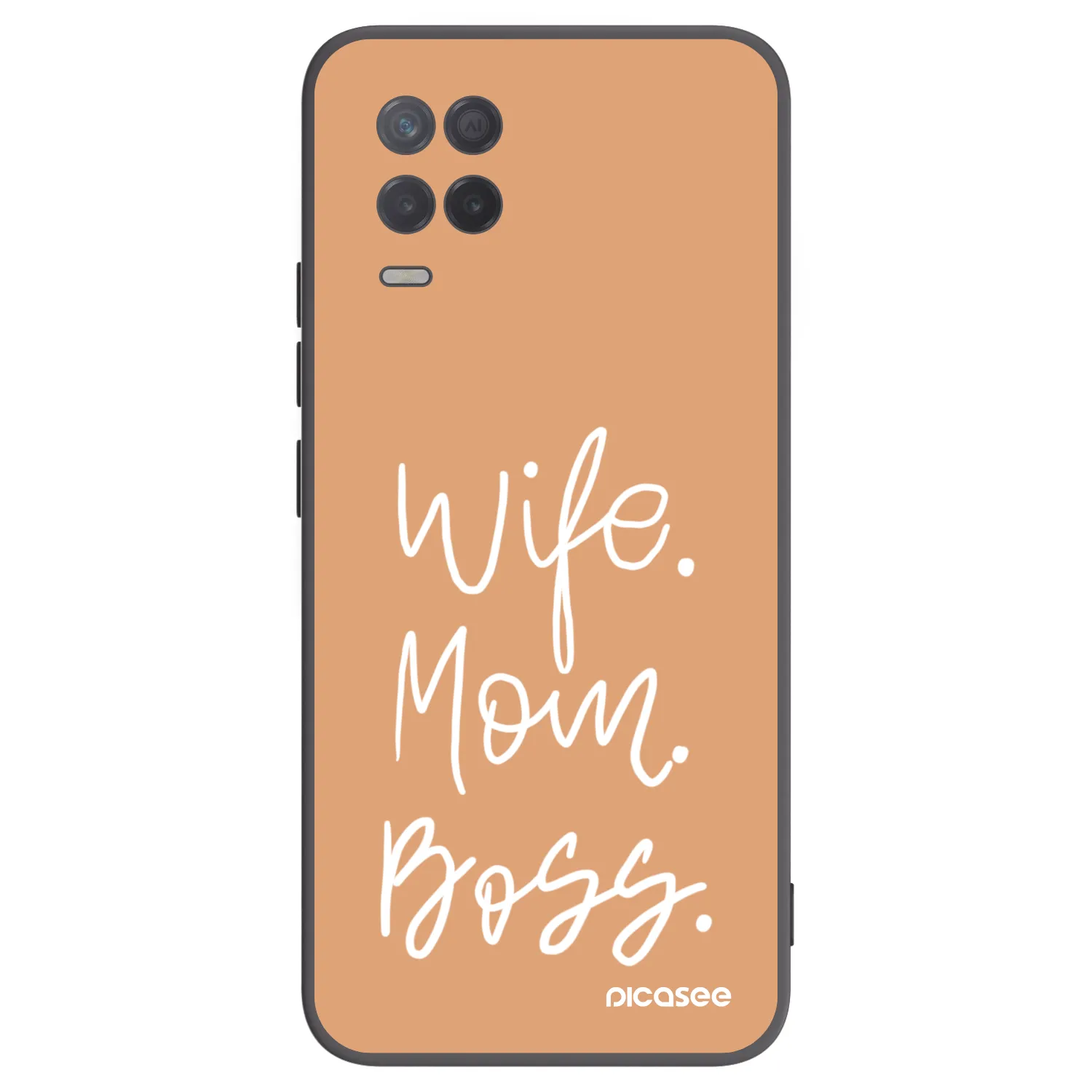 Picasee silikónový čierny obal pre Realme 8 5G - Boss Mama