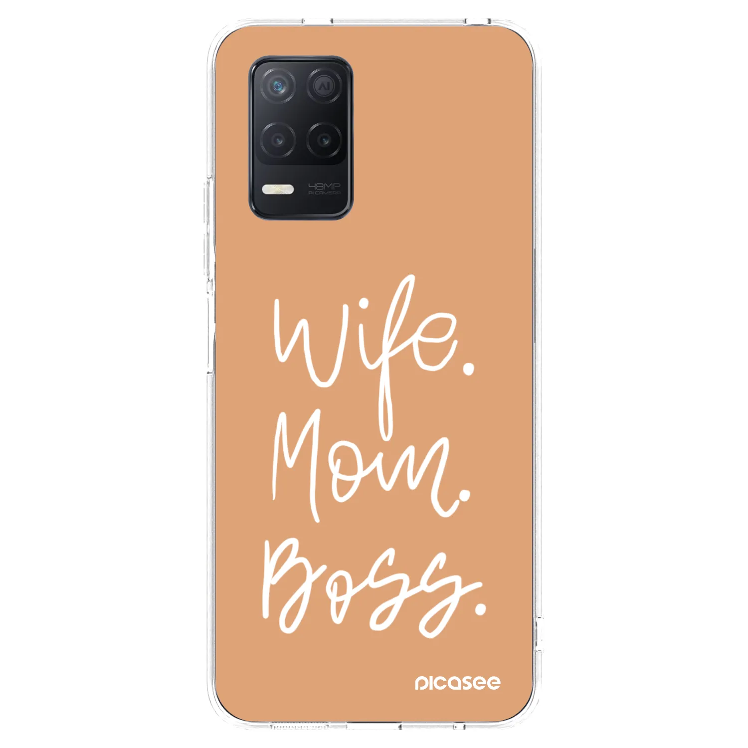 Picasee silikónový prehľadný obal pre Realme 8 5G - Boss Mama