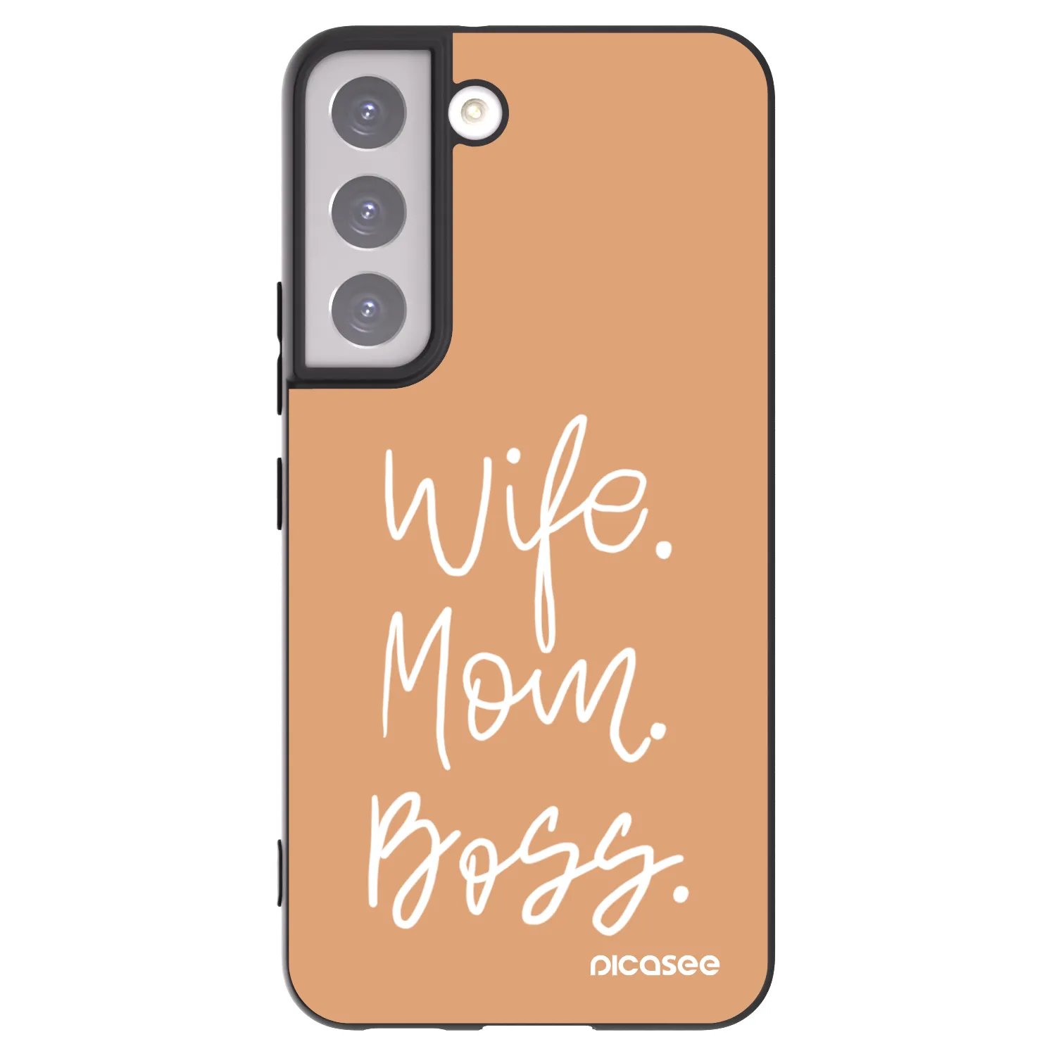 Picasee silikónový čierny obal pre Samsung Galaxy S22 5G - Boss Mama