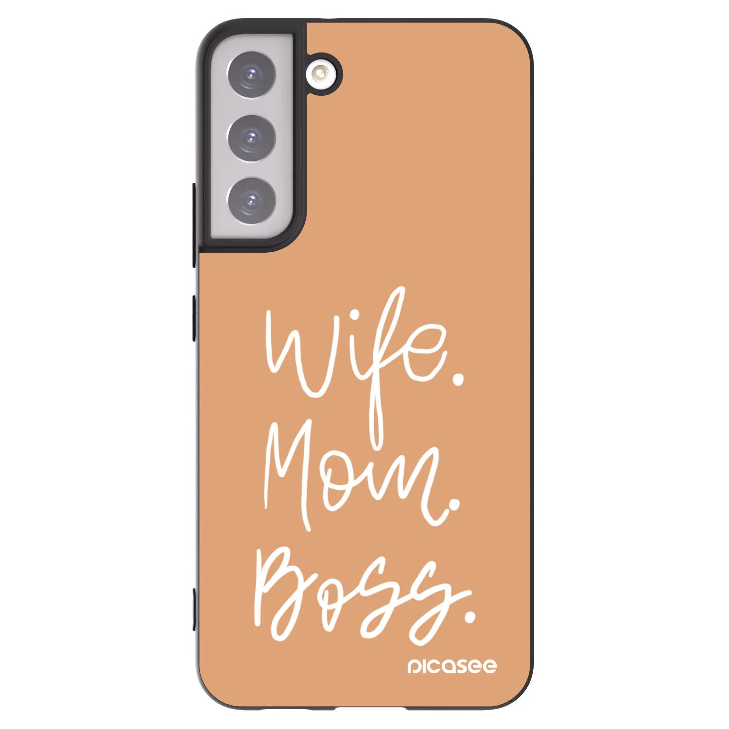 Picasee silikónový čierny obal pre Samsung Galaxy S22+ 5G - Boss Mama