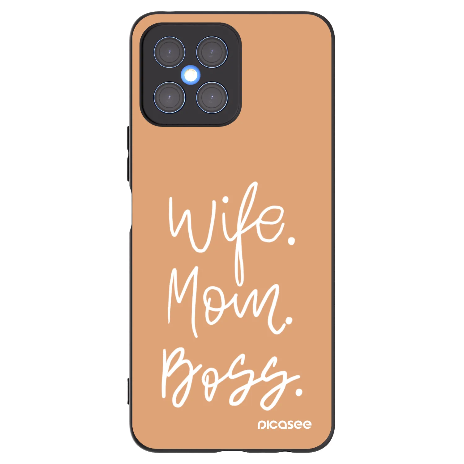 Picasee silikónový čierny obal pre Honor X8 4G - Boss Mama