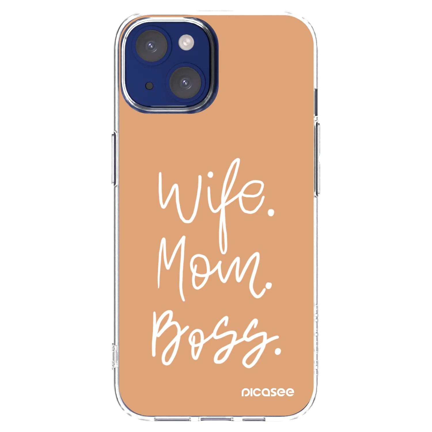 Silikónový prehľadný obal pre Apple iPhone 14 - Boss Mama