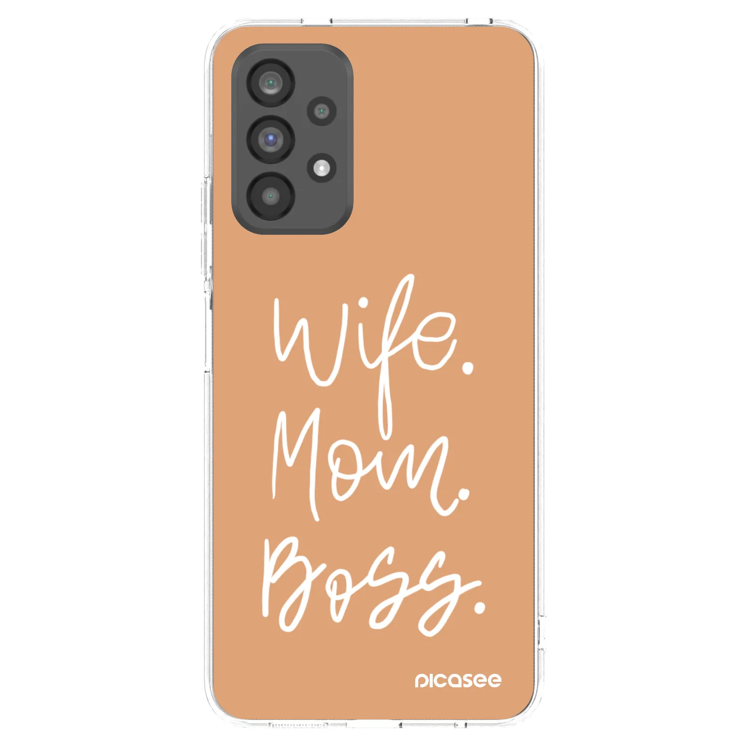 Picasee silikónový prehľadný obal pre Samsung Galaxy A73 5G - Boss Mama