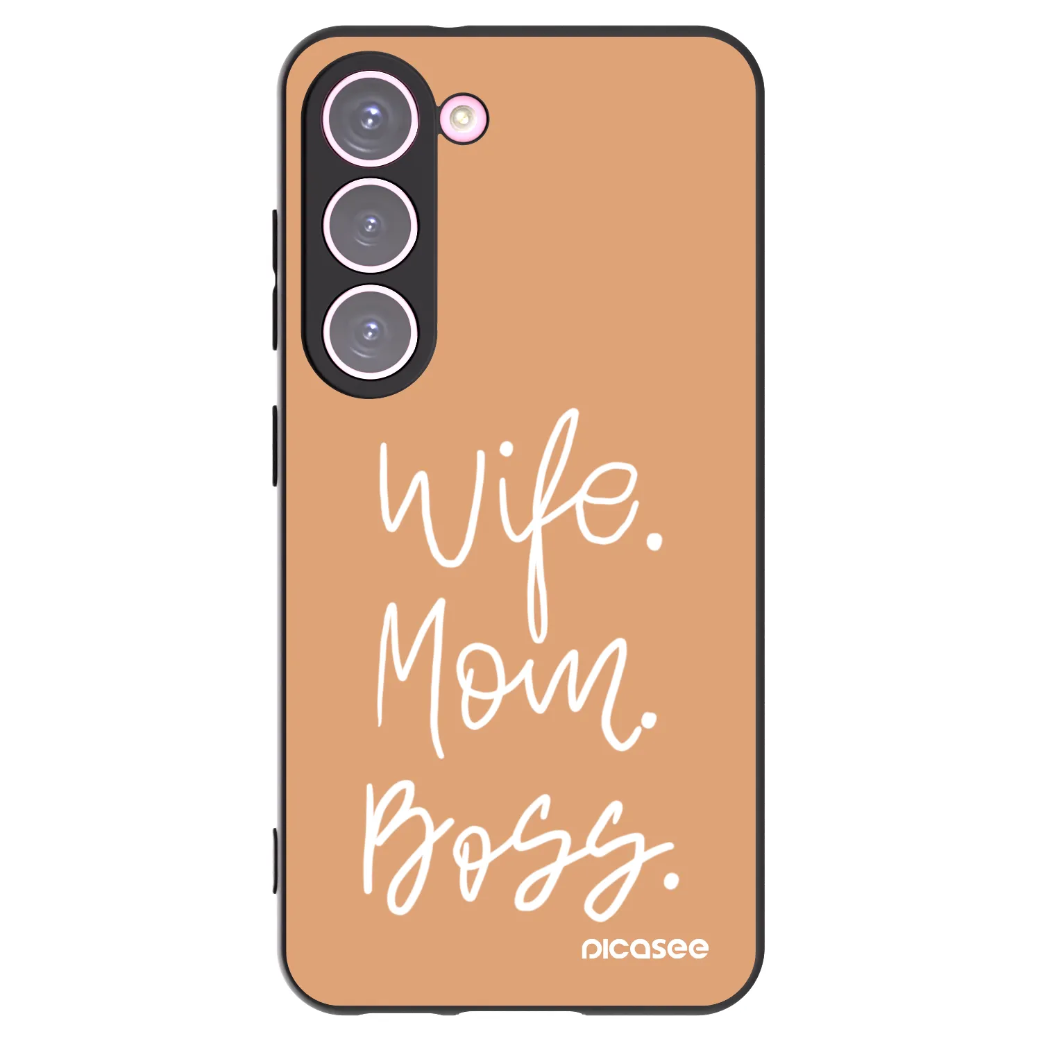 Picasee silikónový čierny obal pre Samsung Galaxy S23 5G - Boss Mama