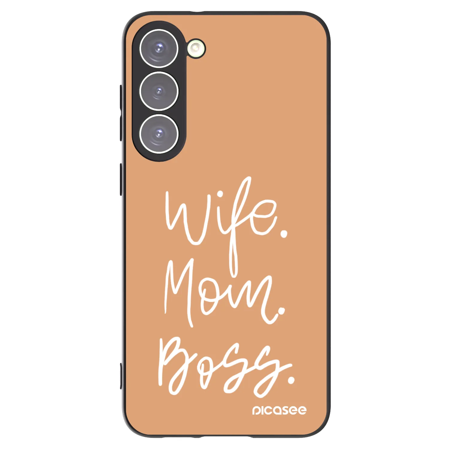Picasee silikónový čierny obal pre Samsung Galaxy S23+ 5G - Boss Mama